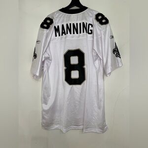 New Orleans Saints Archie Manning #8 Mesh Screenprint Reebok Football Jersey L
